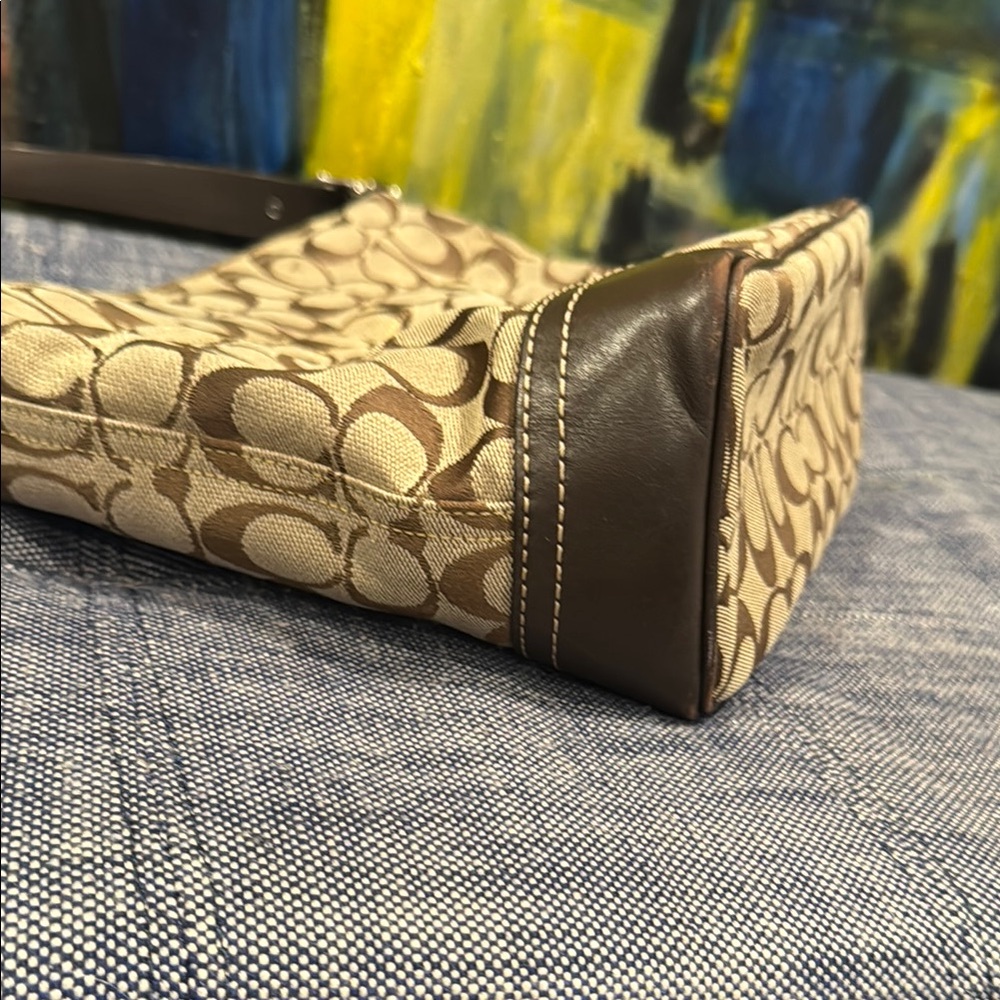Coach Brown Signature Shoulder Bag - Picture 10 of 15